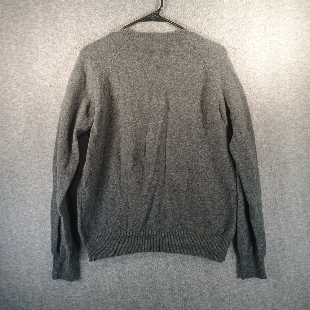 J. Crew Sweater Mens Medium Tall 100% Lambs Wool Pullover Knit Gray Crew Neck - Picture 7 of 10